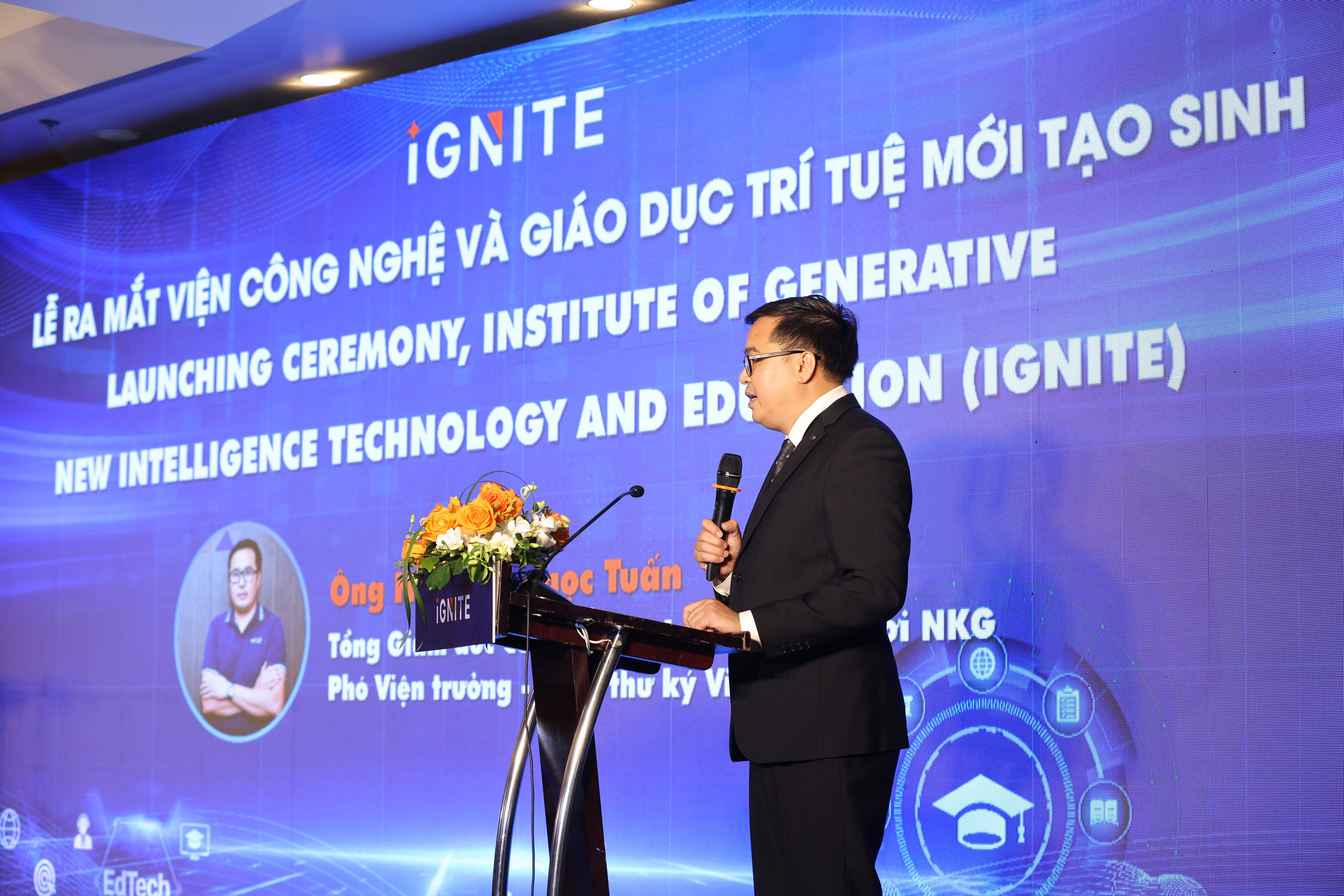 Ông Nguyễn Ngọc Tuấn, Phó Viện trưởng - Tổng thư ký Viện IGNITE chia sẻ tinh thần cốt lõi sự ra đời của Viện IGNITE